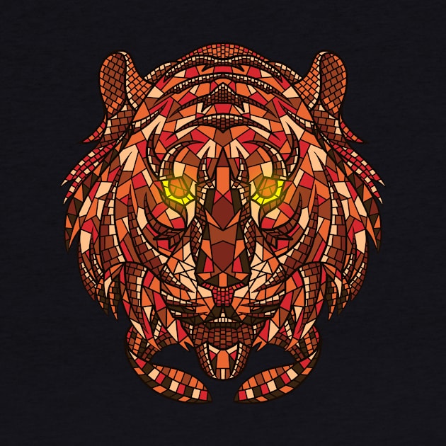 Tiger Mosaic by GODZILLARGE